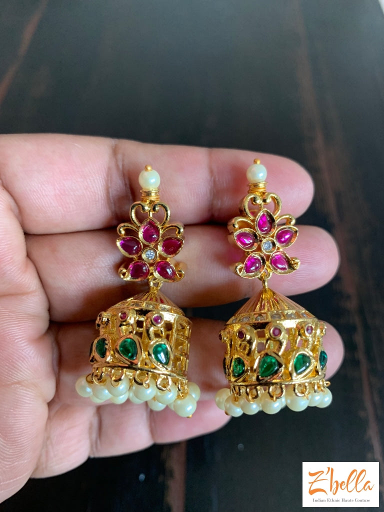 Traditional #stylish #gorgeous #beautiful and #designer #gold #earring from  our bra… | Gold jewelry outfits, Gold earrings designs, Gold jewellery  design necklaces