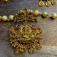 Lakshmi Pendent With Pearl Chain And Earrings Necklace