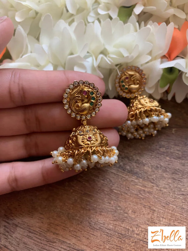 Jhumka Earrings Small Gold Jhumka Earrings Indian Earrings Traditional  Earrings Temple Jewelry Temple Earrings South Indian Earrings - Etsy